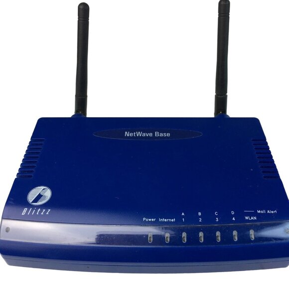 Wireless Computer Network Router Blitzz 4 Port Switch NetWave Base G4 11Mbps u A - Picture 2 of 10